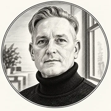 Engraved portrait of Glen Cantrell